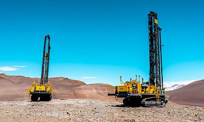 Lindero Deposit: Blast drilling work