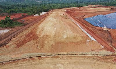 Tailings storage facility construction - July 2022