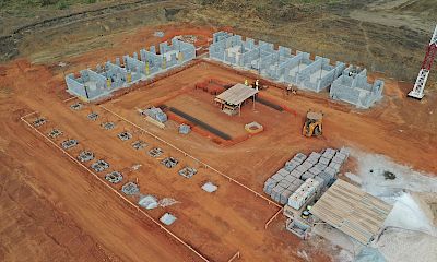 Mining Services Area (MSA) permanent office building construction - January 2023