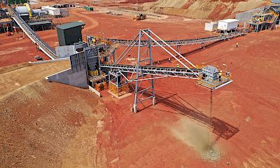 First mineralized material to the stockpile - April 2023