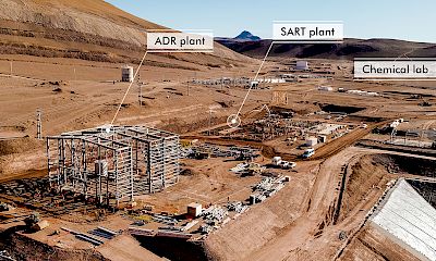 Panoramic view of the ADR and SART plants and the chemical lab