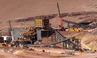 Panoramic view of the secondary crusher