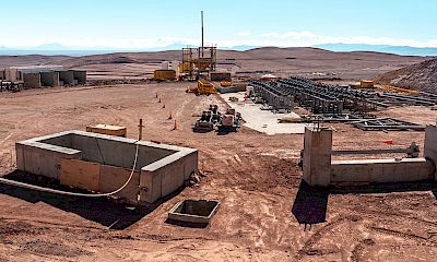 Panoramic view of the stockpile area and tertiary crusher