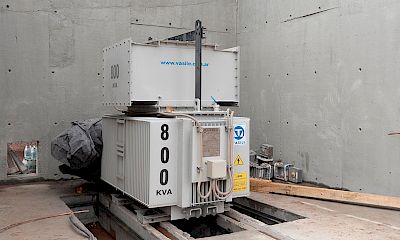 Tertiary crusher: Electrical room transformer installation work