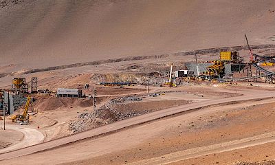 Panoramic view of the secondary and tertiary crushers