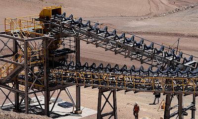 Secondary crusher: Distribution tower installation work