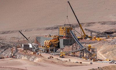 Panoramic view of the secondary crusher