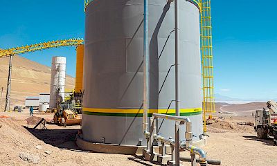 Agglomeration plant: Water tank
