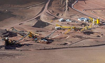 Panoramic view of crushing circuit and agglomeration plant