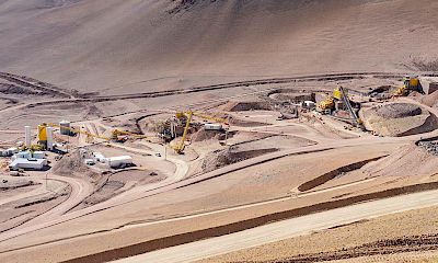 Panoramic view of crushing circuit and agglomeration plant