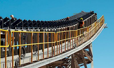 Stockpile: Conveyor belt installation work