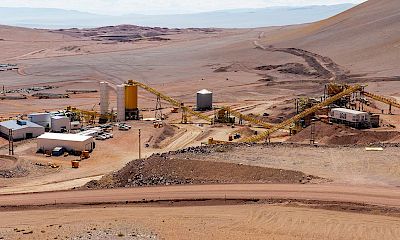 Panoramic view of tertiary crusher and agglomeration plant