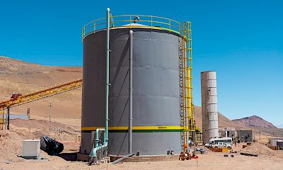 Agglomeration plant: Water tank installation work