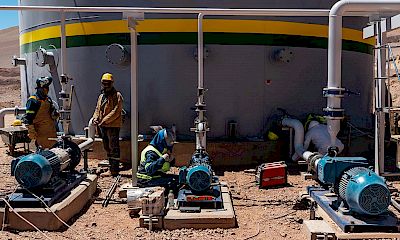 Agglomeration plant: Water pump installation work