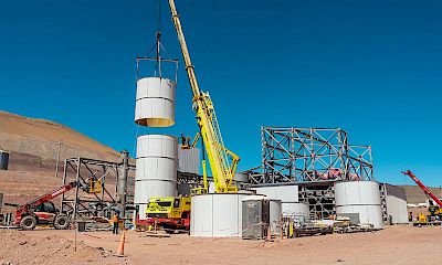 SART plant: Lime silo assembly work