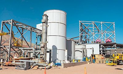 SART plant: Lime silo installation