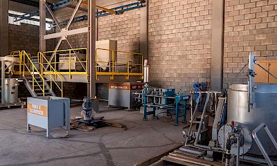 ADR plant: Gold refinery room equipment installation