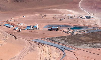 Lindero Mine leach pad and process area